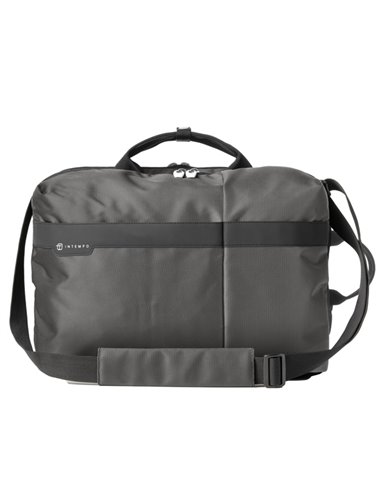 Borsa Bi-Bag Job dim.43x33x16cm tessuto tecnico antracite INTEMPO 9235JBL34
