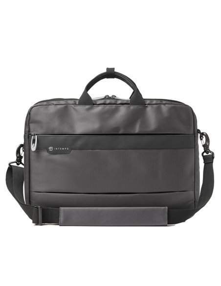 Borsa Office Bag Job dim.44x34x12cm tessuto tecnico antracite INTEMPO 9236JBL34
