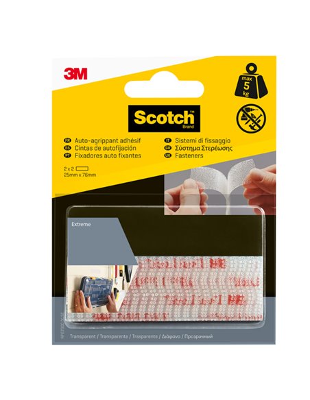 BLISTER 2 COPPIE SISTEMI DI FISSAGGIO TRASPARENTI 761DC Dual Lock™ 3M 7100151768