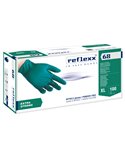 Conf 100 Guanti in nitrile s/polvere R68 taglia XL verde Reflexx R68/XL