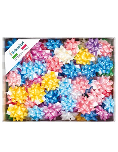 100 stelle nastro liscio 6800 10mmxØ5cm colori assortiti primavera Brizzolari 00163399 BRIZZOLARI NASTRI-FIOCCHI-STELLE