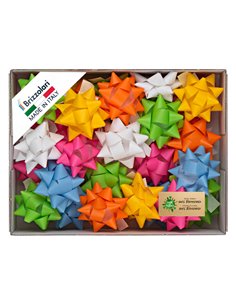 100 stelle nastro similpaper 10mmxØ5cm colori assortiti primavera Brizzolari 00221399