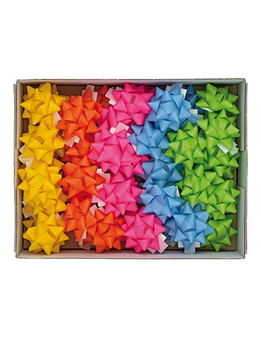 36 stelle nastro carta ecocolor 20mmxØ9cm colori ass. primavera Brizzolari 02466899