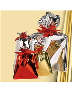 25 buste regalo ppl metal lucido 50x75cm oro senza patella adesiva U-814ARRY9PAD PNP BUSTE E FOGLI CRYSTAL