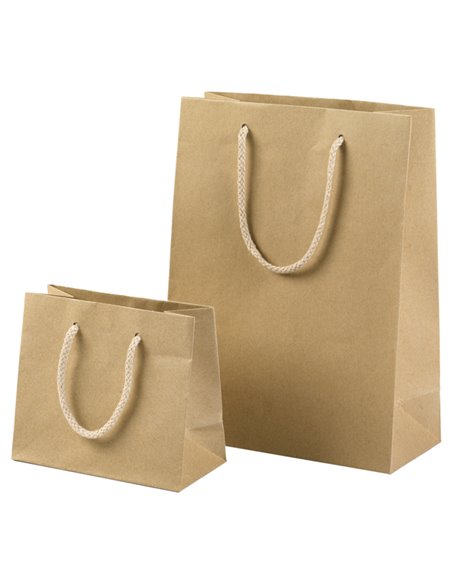12 shopper carta kraft 27x37+12cm avana UY508HNN08RNN PNP SHOPPERS E SACCHETTI REGALO