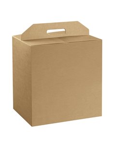 Scatola panettone+bottiglia L280xP200mm H350mm liscio avana Scotton 38535