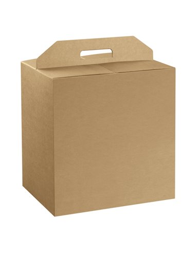 Scatola panettone+bottiglia L280xP200mm H350mm liscio avana Scotton 38535