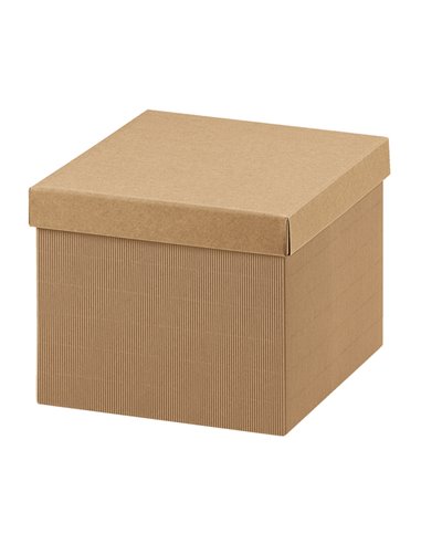 Scatola c/coperchio 400x285x240mm onda avana Scotton 35302C SCOTTON CESTI REGALO E BOMBONIERE