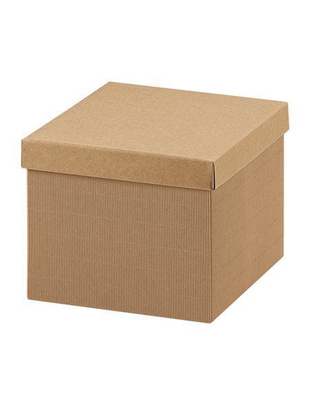 Scatola c/coperchio 400x285x240mm onda avana Scotton 35302C SCOTTON CESTI REGALO E BOMBONIERE