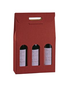 Scatola 3 bottiglie 270x90x385mm Seta bordeaux Scotton 36109C SCOTTON CESTI REGALO E BOMBONIERE