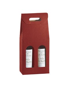 Scatola 2 bottiglie 180x90x385mm Seta bordeaux Scotton 36108C SCOTTON CESTI REGALO E BOMBONIERE