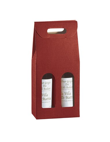Scatola 2 bottiglie 180x90x385mm Seta bordeaux Scotton 36108C SCOTTON CESTI REGALO E BOMBONIERE