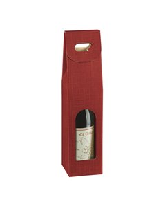Scatola 1 bottiglia 90x90x385mm Seta bordeaux Scotton 35348C