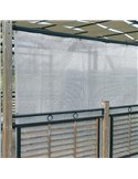 Telo PE rinforzato con rafia occhiellato 3x3m bianco Verdemax 4686