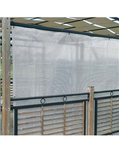 Telo PE rinforzato con rafia occhiellato 3x3m bianco Verdemax 4686