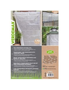 Telo PE rinforzato con rafia occhiellato 3x3m bianco Verdemax 4686 2