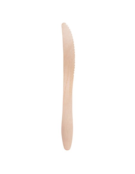 100 Coltelli monouso in legno 16,5cm Signor Bio WCK100BIO100C