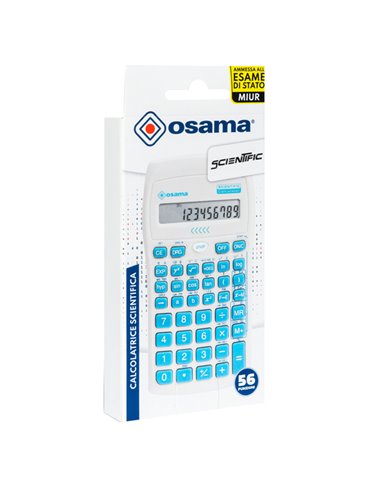 Calcolatrice scientifica OS 134/10 BeColor bianco con tasti azzurro Osama OS 84019130 OSAMA SCIENTIFICHE-GRAFICHE