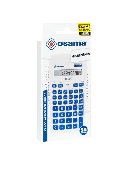 Calcolatrice scientifica OS 134/10 BeColor bianco con tasti blu Osama OS 84019079 OSAMA SCIENTIFICHE-GRAFICHE