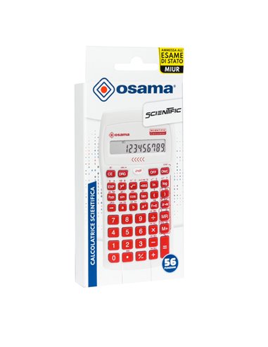 Calcolatrice scientifica OS 134/10 BeColor bianco con tasti rossi Osama OS 84019109