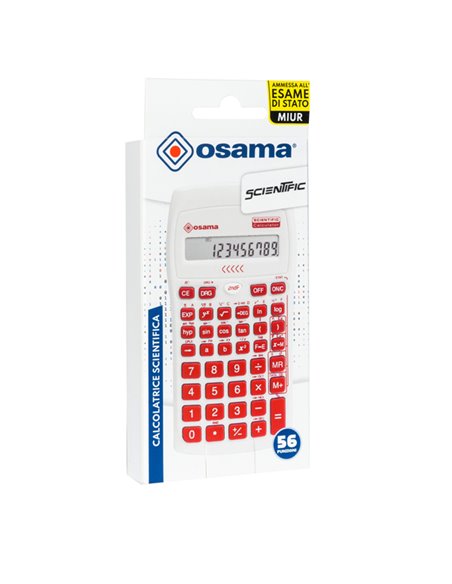 Calcolatrice scientifica OS 134/10 BeColor bianco con tasti rossi Osama OS 84019109