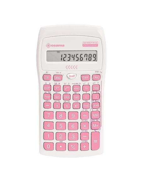 Calcolatrice scientifica OS 134/10 BeColor bianco con tasti rosa Osama OS 84019161