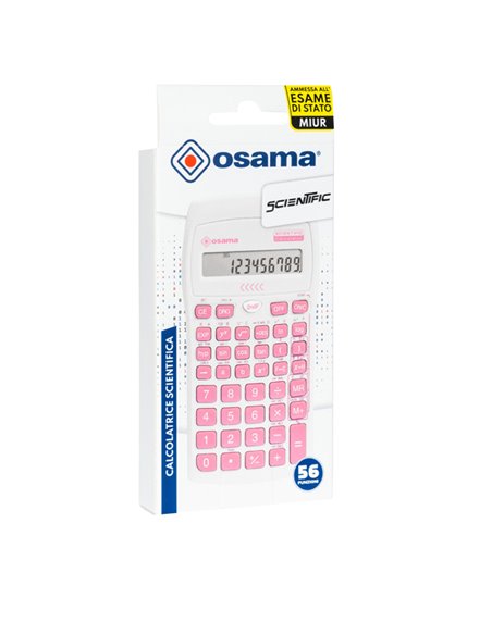 Calcolatrice scientifica OS 134/10 BeColor bianco con tasti rosa Osama OS 84019161