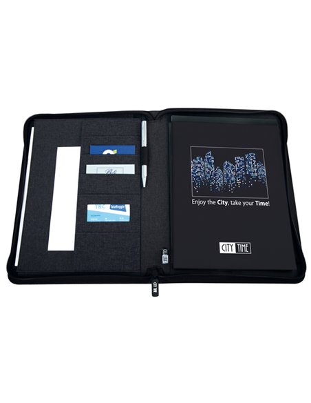 Portablocco Flap tessuto tecnico f.to A4 nero City Time 61917 City Time BORSE-CARTELLE-VALIGIE