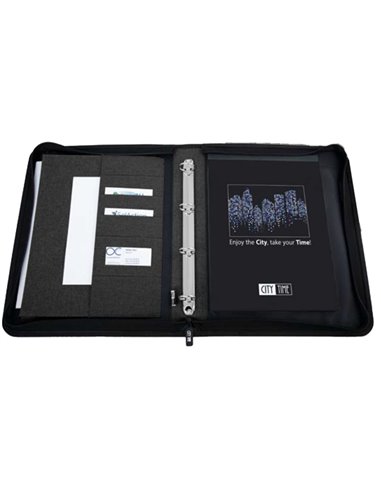 Portablocco Flap tessuto tecnico c/manici Flap f.to A4 nero City Time 61920 City Time BORSE-CARTELLE-VALIGIE