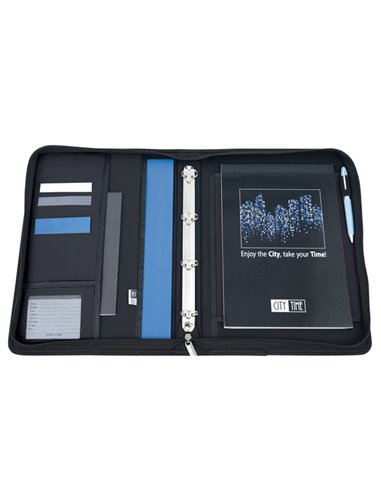 Portablocco Porter c/manico tessuto tecnico f.to A4 nero City Time 249-N City Time BORSE-CARTELLE-VALIGIE