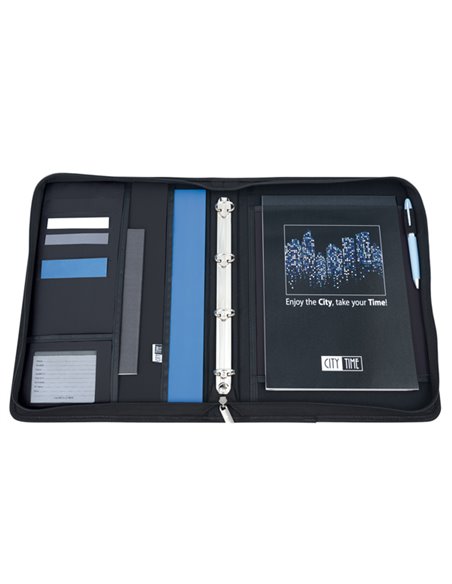 Portablocco Porter c/manico tessuto tecnico f.to A4 nero City Time 249-N City Time BORSE-CARTELLE-VALIGIE