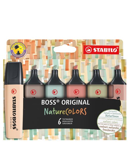 Astuccio 6 evidenziatori Stabilo Boss NatureColors 70/6-2-2