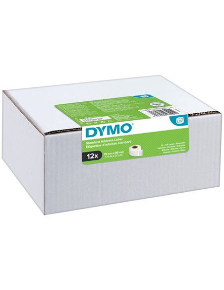 Value Pack 12 rotoli etichette LW Indirizzi Standard 28x89mm Bianco Dymo 2093091 DYMO ETICHETTE-NASTRI-TAMPONI PER ETICHETTAT...