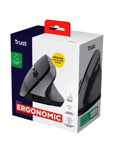 Mouse Ergonomico Wireless Bayo II -Trust 25145