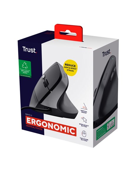 Mouse Ergonomico Bayo II - Trust 25144 TRUST TASTIERE E MOUSE
