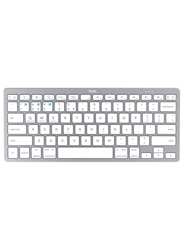 Tastiera Wireless Bluetooth Argento-Trust 24652 TRUST TASTIERE E MOUSE