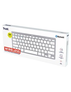 Tastiera Wireless Bluetooth Argento-Trust 24652 TRUST TASTIERE E MOUSE 2