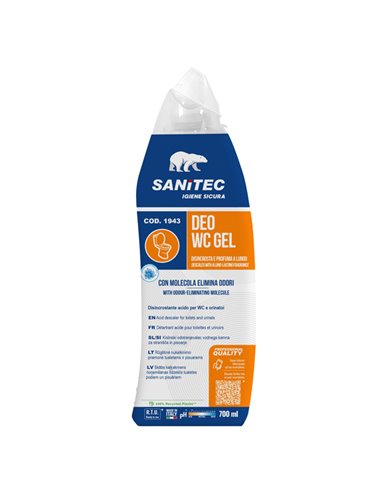 Detergente eliminaodori disincrostante Deo WC gel 700ml Sanitec 1943