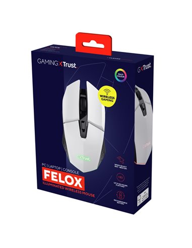 Mouse Gaming illuminato wireless Nero GXT 110 Felox-Trust 25037
