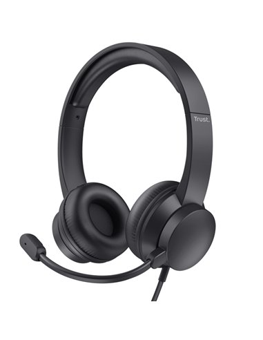 Cuffie per pc Usb HS-260-Trust 25334 TRUST CUFFIE E WEBCAM
