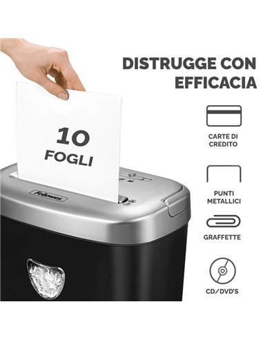 Distruggidocumenti a frammenti 53C Fellowes 4653101 FELLOWES A FRAMMENTI E MICROFRAMMENTI