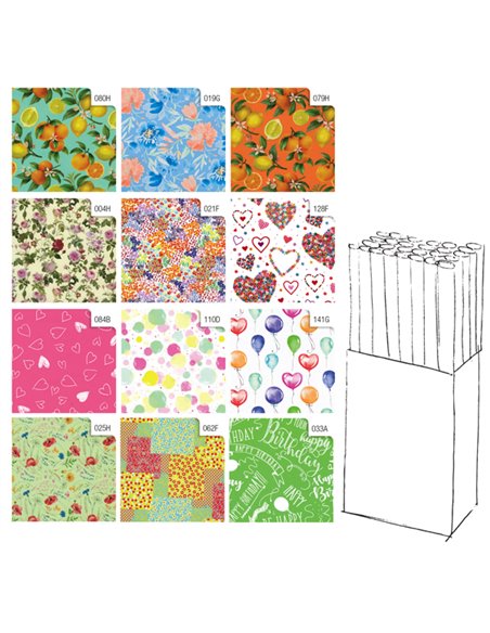 Rotolo carta regalo Primavera 70X200cm Rex Sadoch R33J1GEX REX SADOCH CARTA REGALO