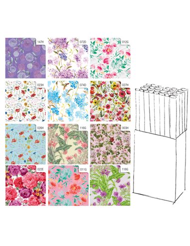 Rotolo carta regalo Fiori 70X200cm Rex Sadoch R33J1GET REX SADOCH CARTA REGALO