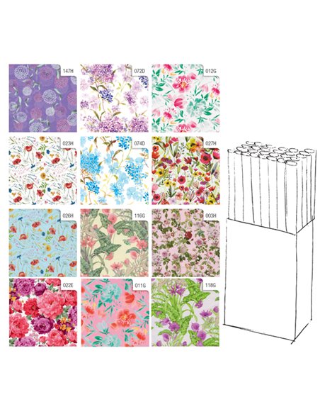 Rotolo carta regalo Fiori 70X200cm Rex Sadoch R33J1GET REX SADOCH CARTA REGALO