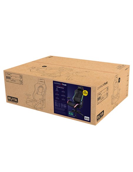 Sedia da Gaming Nero GXT719 RUYA RGB _Trust 25185 TRUST SCRIVANIE E SEDUTE