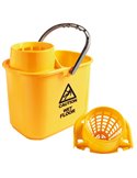 Secchio con strizzatore esterno Polar 15L giallo PerfettoFactory 26547