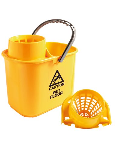 Secchio con strizzatore esterno Polar 15L giallo PerfettoFactory 26547 PerfettoFactory ACCESSORI PER PULIZIA AMBIENTI