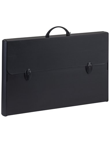 Valigetta polionda Total Black 37x60cm dorso rigido 5cm Favorit 400173500 FAVORIT VALIGETTE POLIONDA-PORTADISEGNI