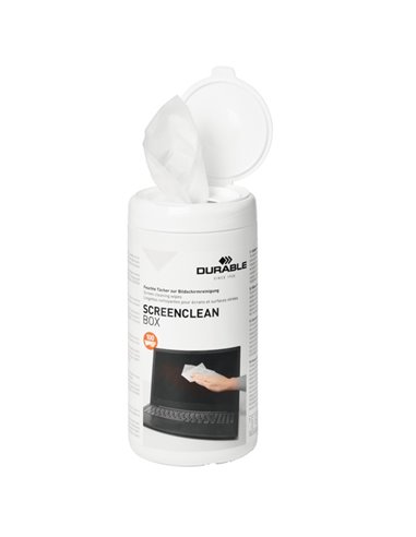 Salviettine per pulizia schermi SCREENCLEAN box 100pz- Durable 5736-02 DURABLE SALVIETTE-KIT PER PULIZIA E ARIA