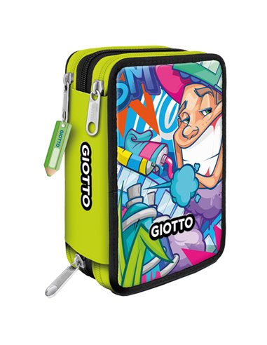 Astuccio 3 zip Young Street collection fantasie assortite Giotto F953900